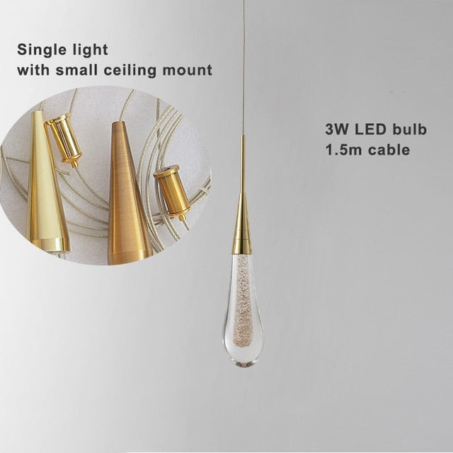 Post-Modern Crystal Glass Pendant Lights