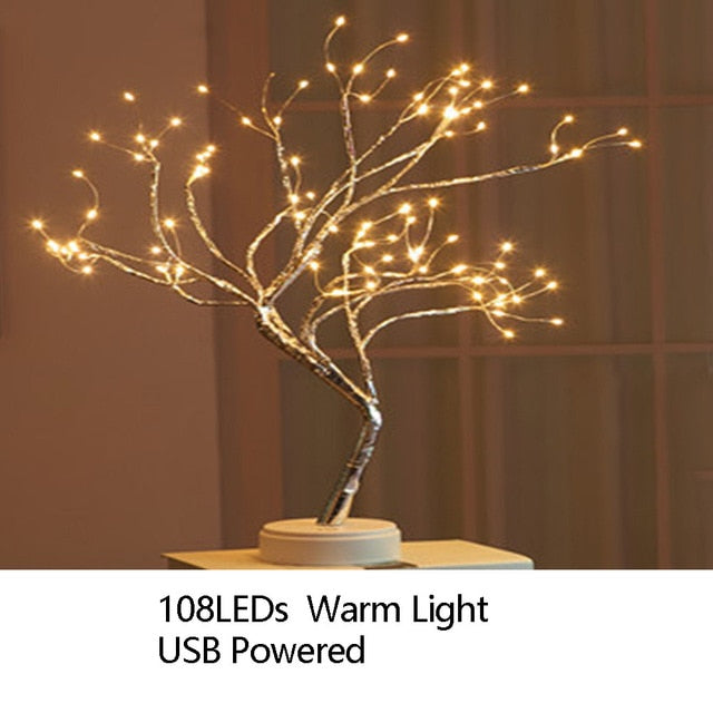 Night Light Bonsai Style Party Cherry Tree Shape LED Light