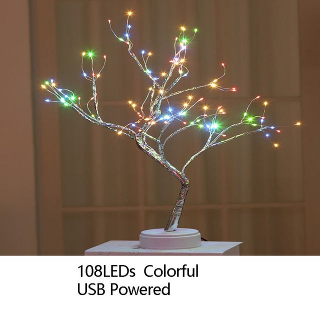 Night Light Bonsai Style Party Cherry Tree Shape LED Light