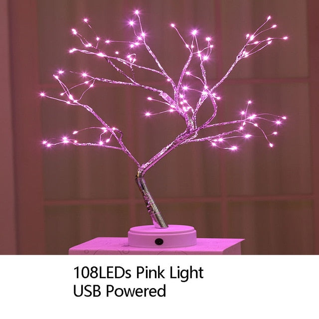 Night Light Bonsai Style Party Cherry Tree Shape LED Light