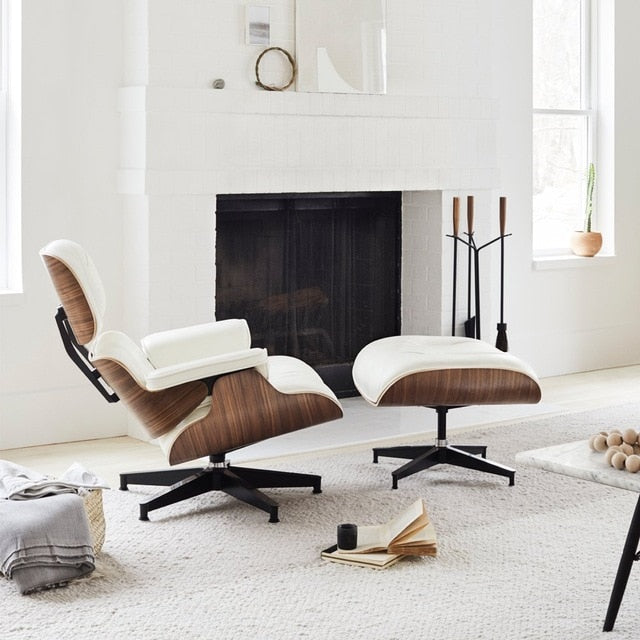 Furgle Mid-Century Leather Lounge Chair