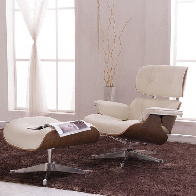 Furgle Mid-Century Leather Lounge Chair