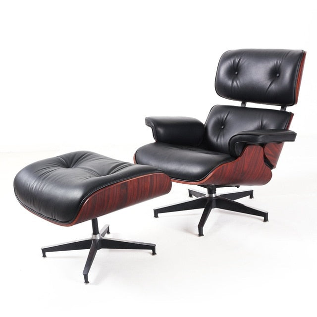 Furgle Mid-Century Leather Lounge Chair