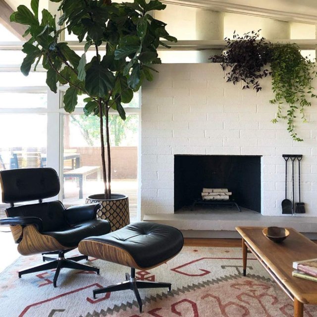 Furgle Mid-Century Leather Lounge Chair
