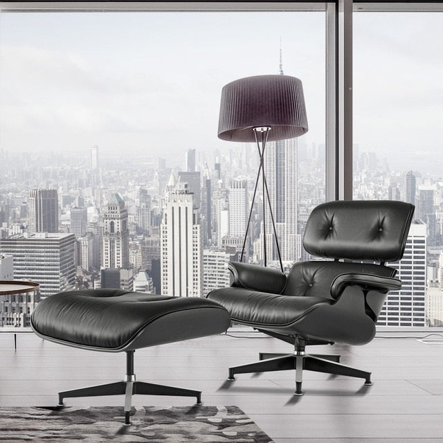 Furgle Mid-Century Leather Lounge Chair