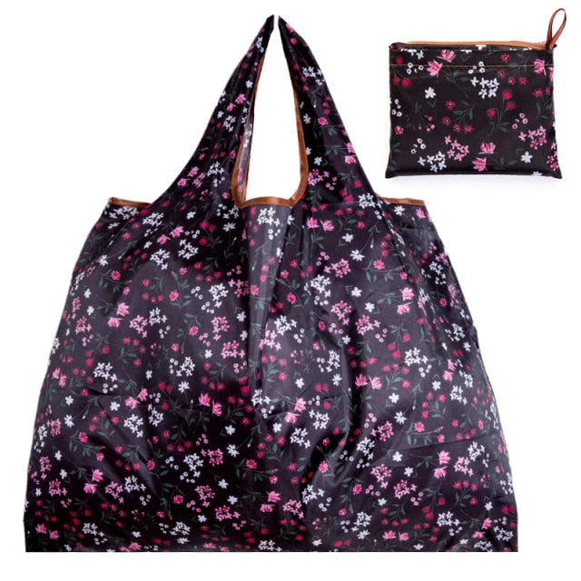 Big Size Thick Nylon Large Tote ECO Reusable Polyester Portable Shoulder Handbag