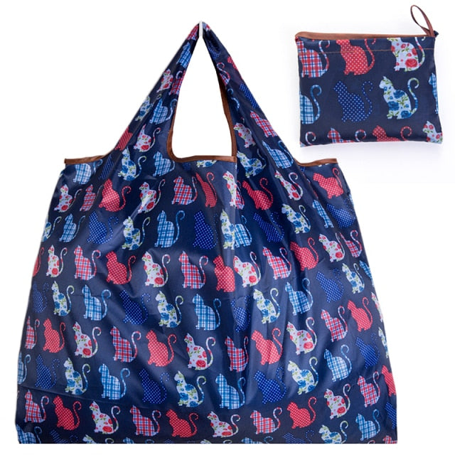Big Size Thick Nylon Large Tote ECO Reusable Polyester Portable Shoulder Handbag