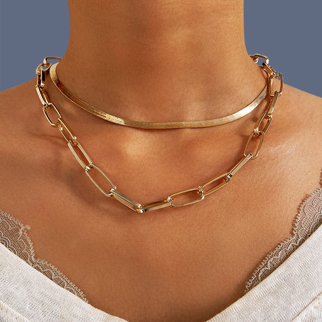 Multi-Layered Snake Chain Necklace