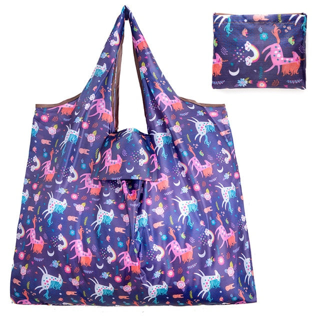 Big Size Thick Nylon Large Tote ECO Reusable Polyester Portable Shoulder Handbag
