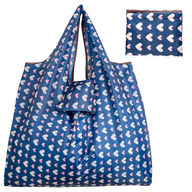 Big Size Thick Nylon Large Tote ECO Reusable Polyester Portable Shoulder Handbag