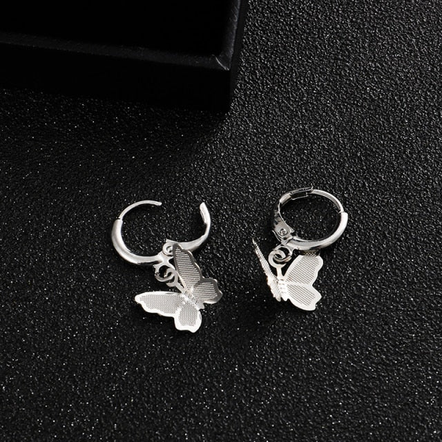 Long Tassel & Butterfly Drop Earrings