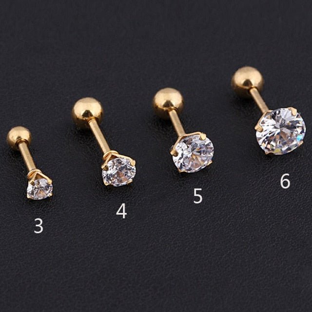 Crystal Zircon Ear Studs Earrings