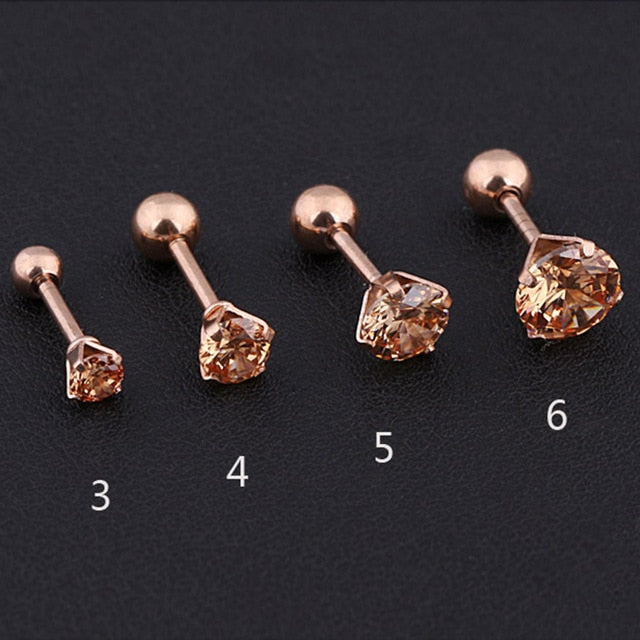 Crystal Zircon Ear Studs Earrings