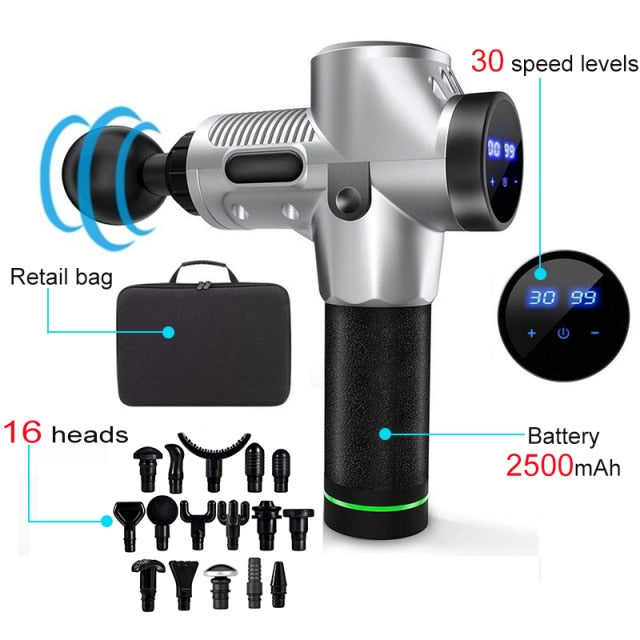 LCD Electric Massage Fascia Gun