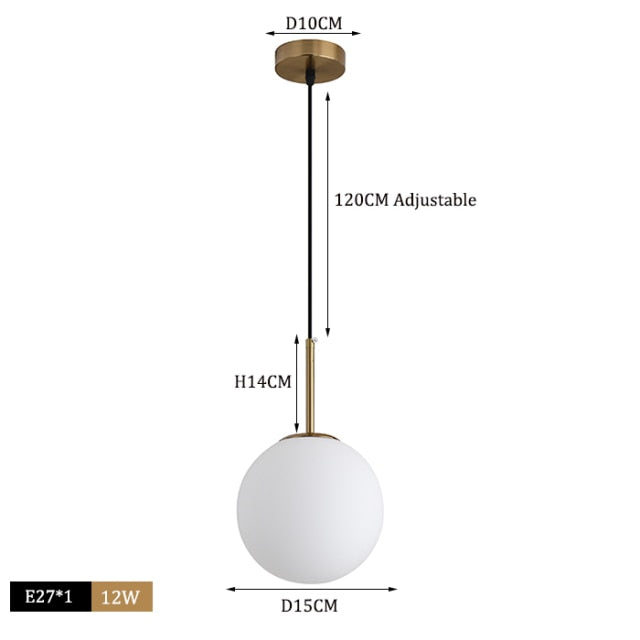 Nordic Glass Ball Pendant Lights