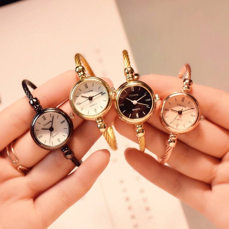 Stainless Steel Quartz Bangle Bracelet Watch