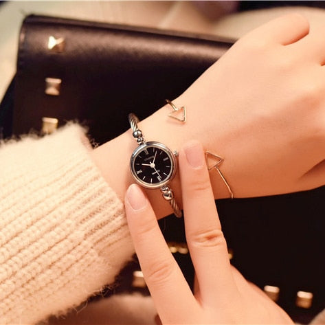 Stainless Steel Quartz Bangle Bracelet Watch
