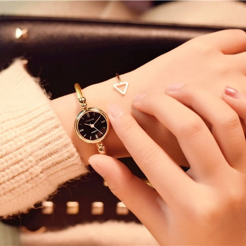 Stainless Steel Quartz Bangle Bracelet Watch