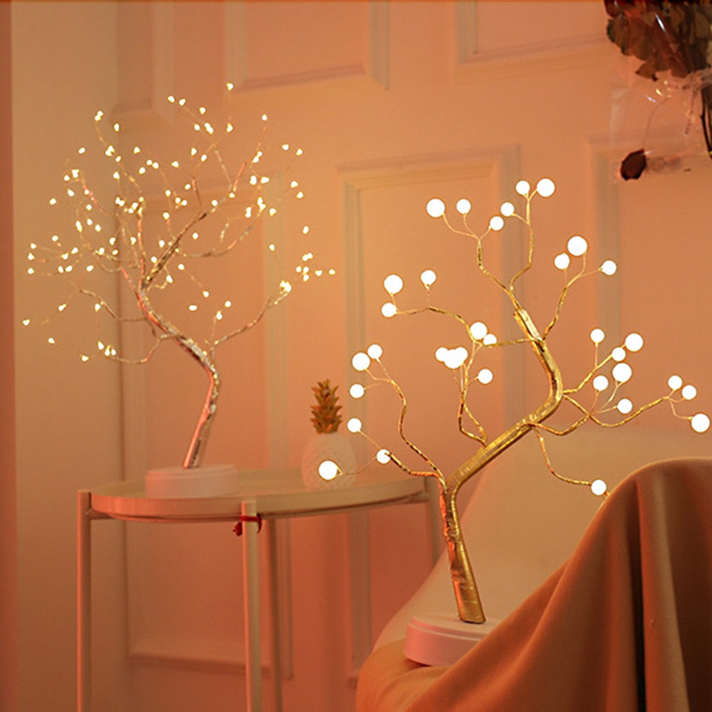 Night Light Bonsai Style Party Cherry Tree Shape LED Light