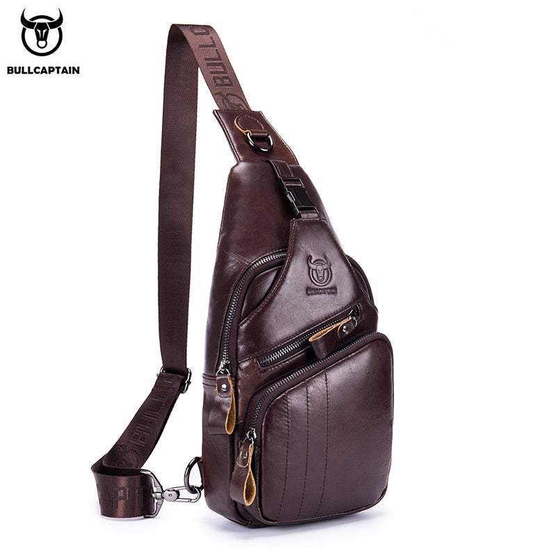 Bullcaptain Leather Messenger Bag