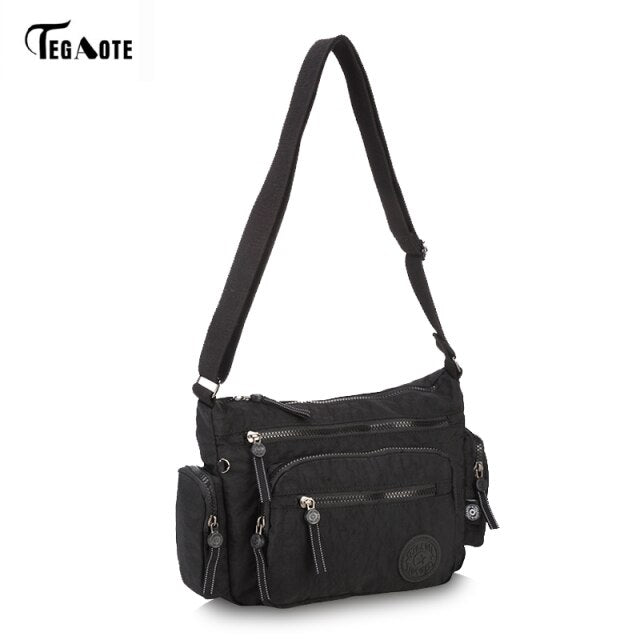 Tegaote Casual Large Capacity Nylon Messenger Bag
