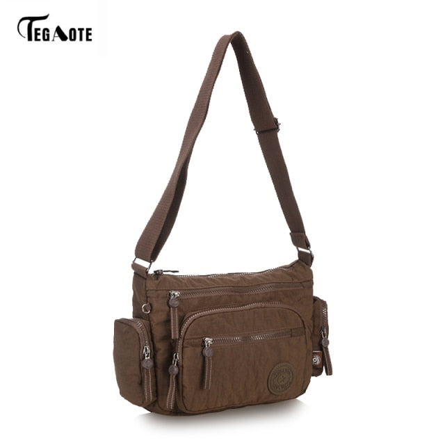 Tegaote Casual Large Capacity Nylon Messenger Bag