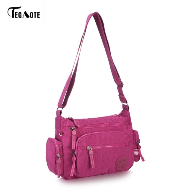 Tegaote Casual Large Capacity Nylon Messenger Bag