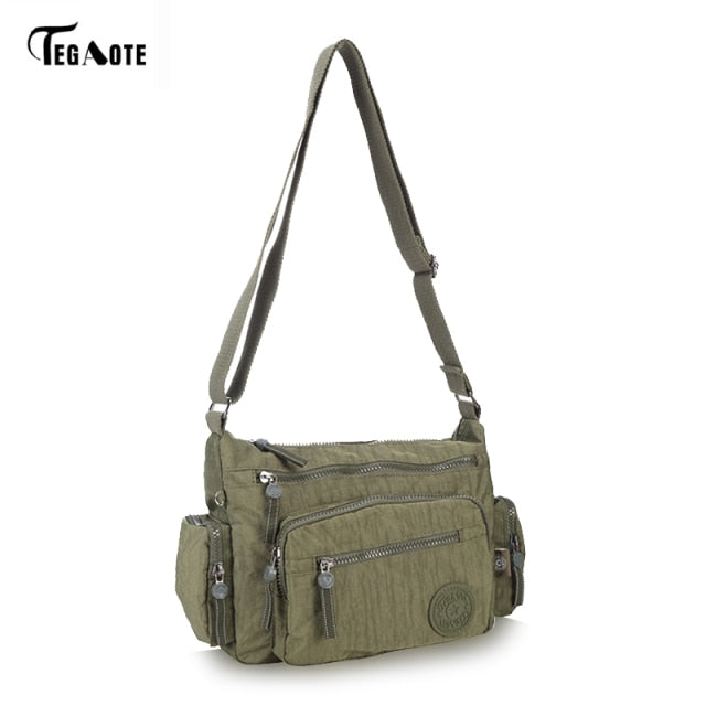 Tegaote Casual Large Capacity Nylon Messenger Bag