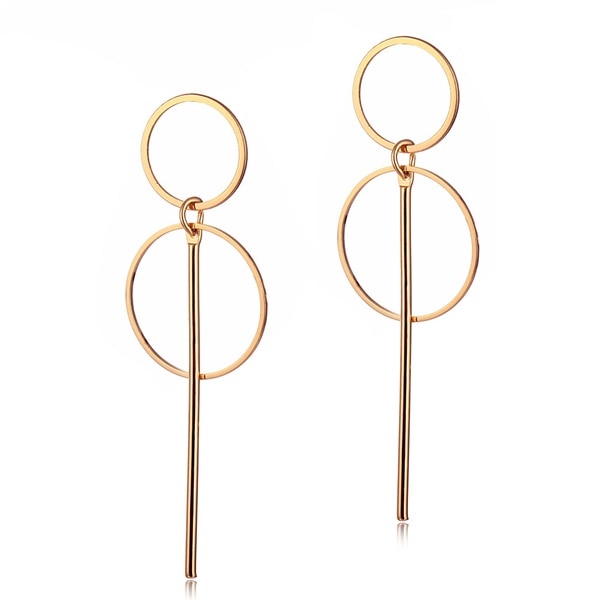 FNIO Fashion Vintage Gold Metal Drop Earrings