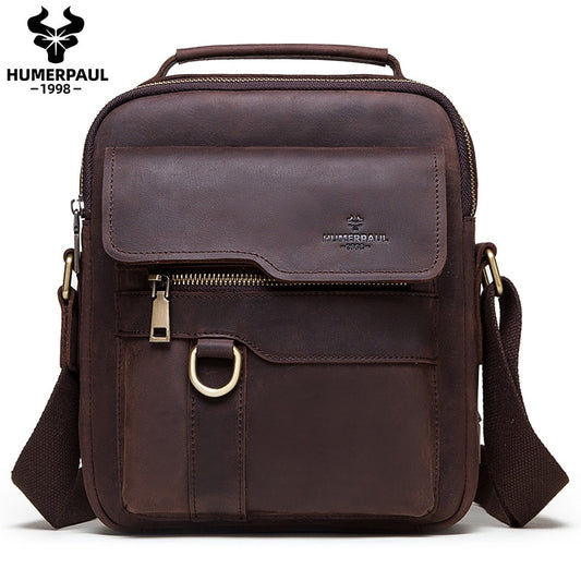 Business Casual Leather Messenger Bag