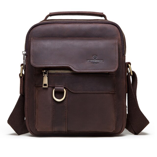 Business Casual Leather Messenger Bag