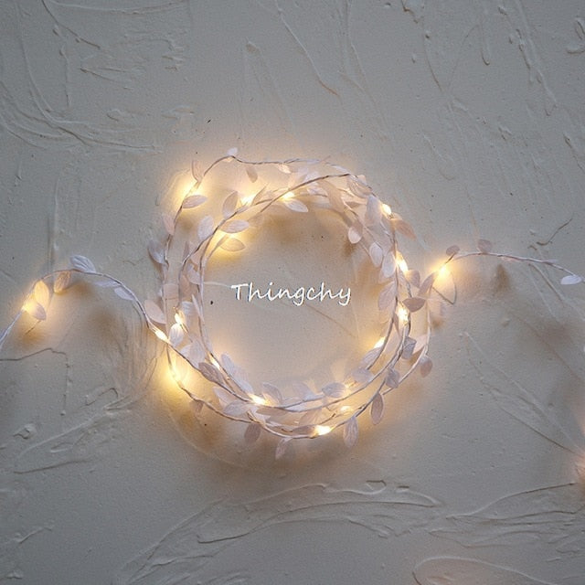 Tiny Leaf Garland Fairy LED Lights