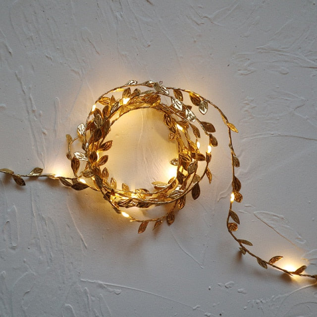 Tiny Leaf Garland Fairy LED Lights