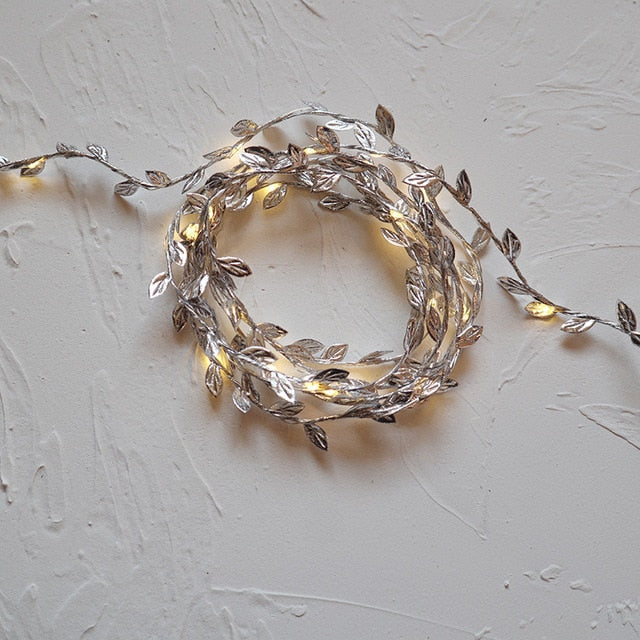 Tiny Leaf Garland Fairy LED Lights