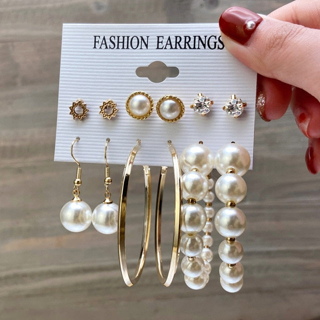 Hoop & Pearl Earrings