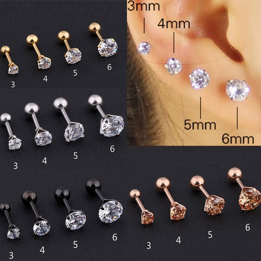 Crystal Zircon Ear Studs Earrings