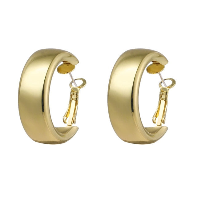FNIO Fashion Vintage Gold Metal Drop Earrings