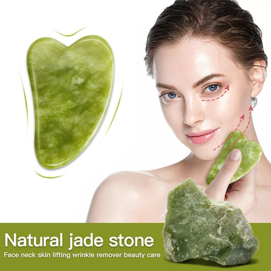 Natural Jade Face Massager Guasha Scraper