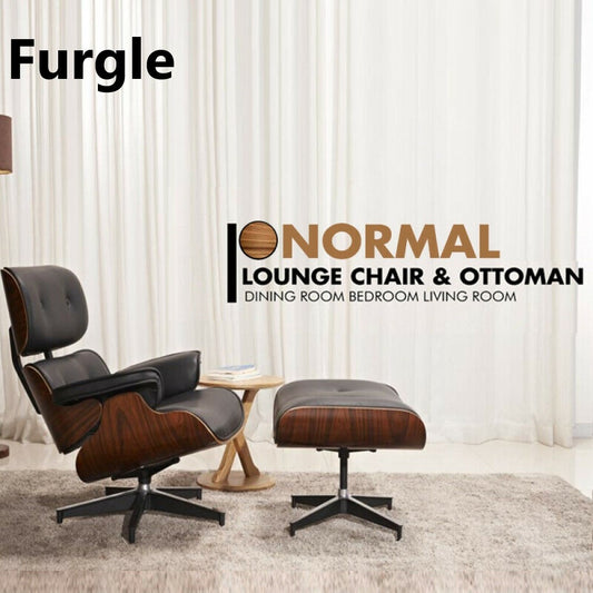 Furgle Mid-Century Leather Lounge Chair
