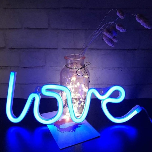 Love Shape Sign Night Lamp