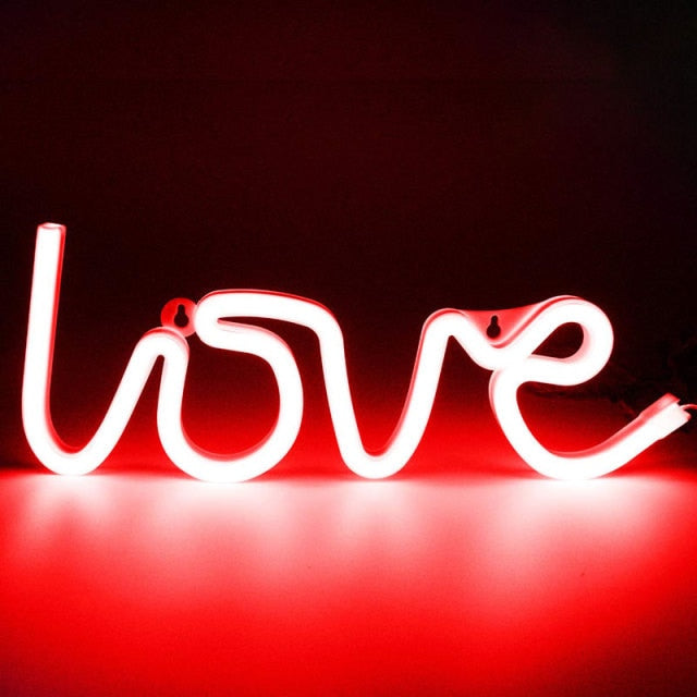 Love Shape Sign Night Lamp