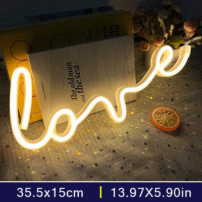 Love Shape Sign Night Lamp