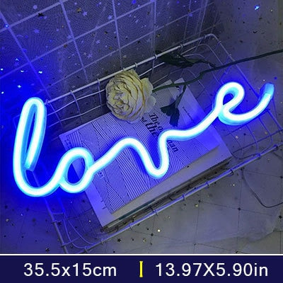 Love Shape Sign Night Lamp